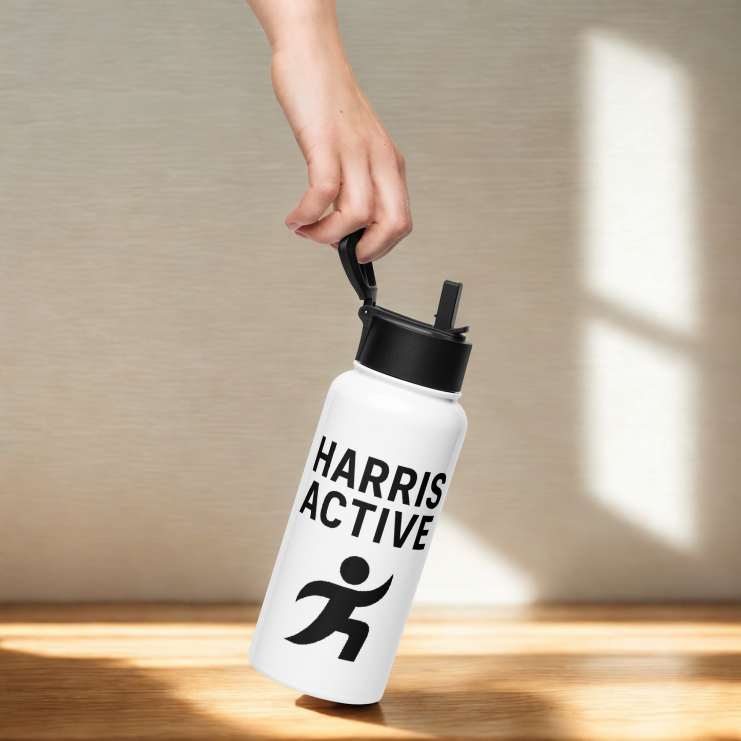 Harris Active™ Stainless Steel Water Bottle – 32 oz, Straw Lid