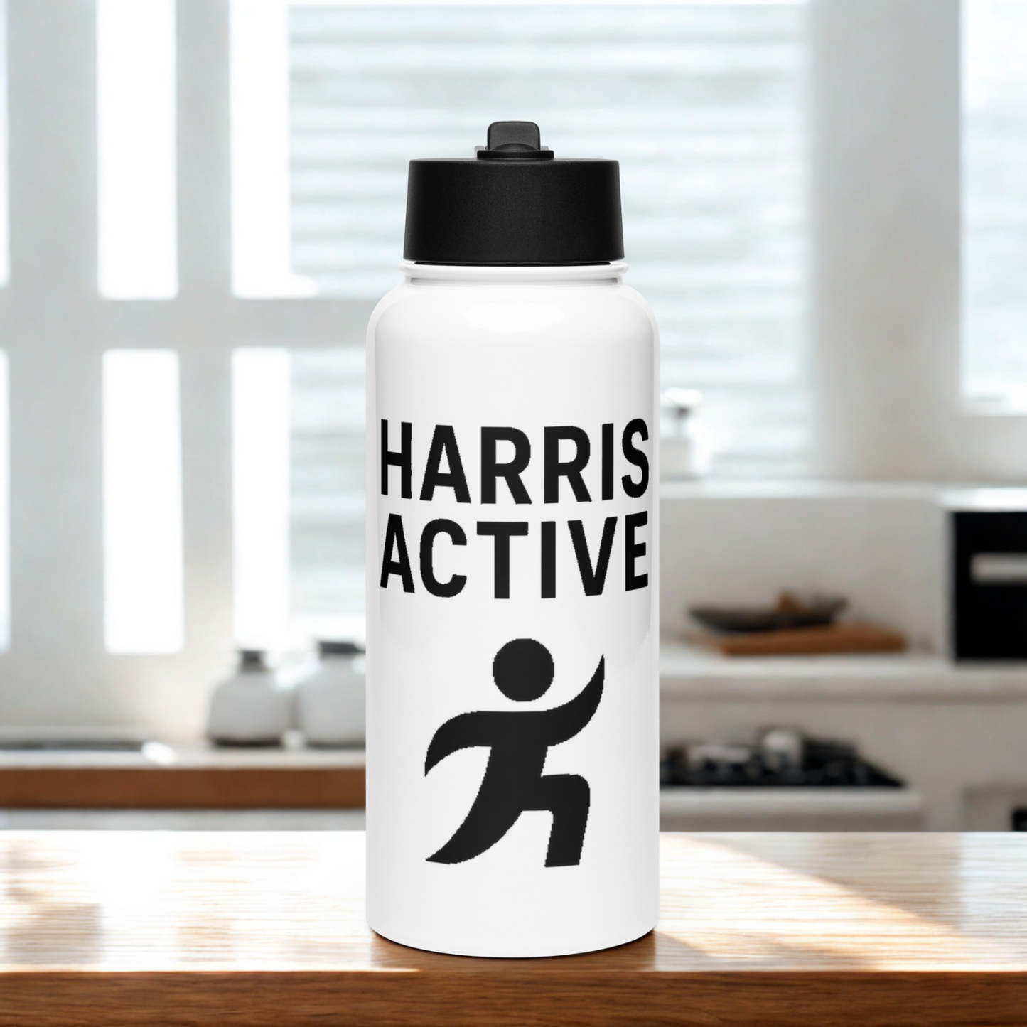 Harris Active™ Stainless Steel Water Bottle – 32 oz, Straw Lid